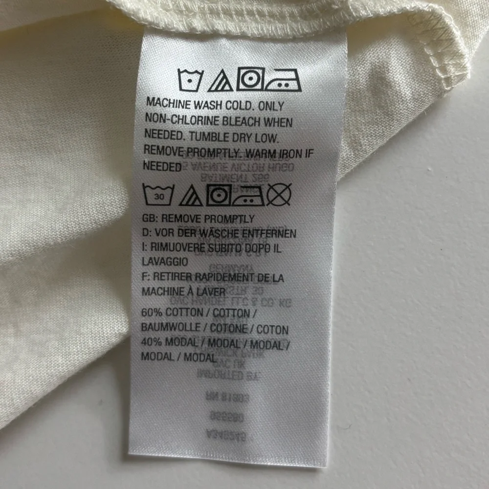 Logo Lori Goldstein the Cardi Cream Button-Up Cardigan Small